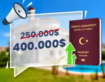 الحد الأدنى لشراء عقارات الجنسية التركية هو 400.000 $ الآن