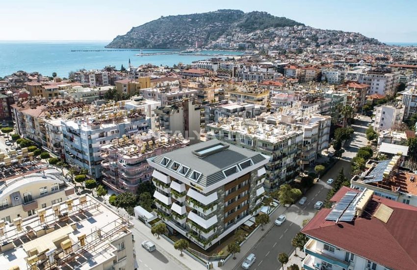 Alanya Merkezde Denize 250 Mt Uzaklıkta Sıfır Daireler