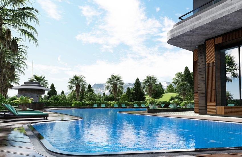 Tosmur'da Otel İmkanlarına Sahip Deniz Manzaralı Rezidanslar 8