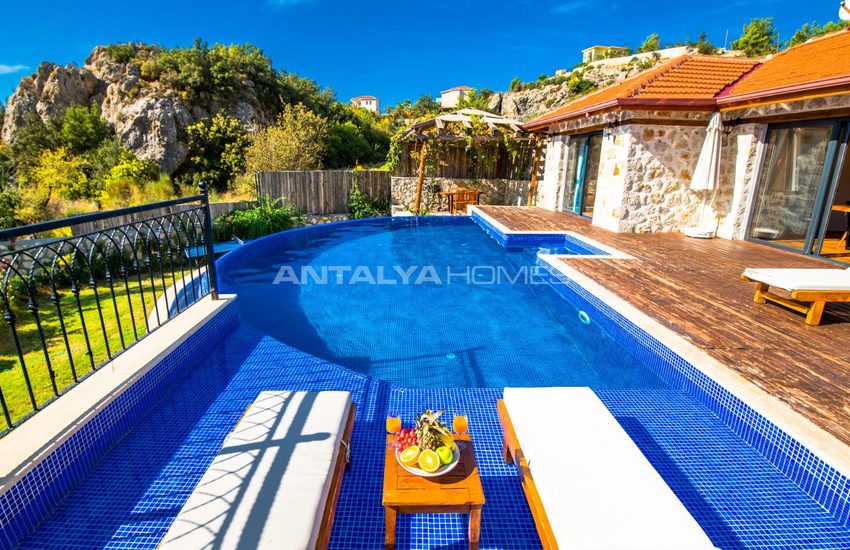 Mountain House with a Swimming Pool in Kas, Islamlar Village 2