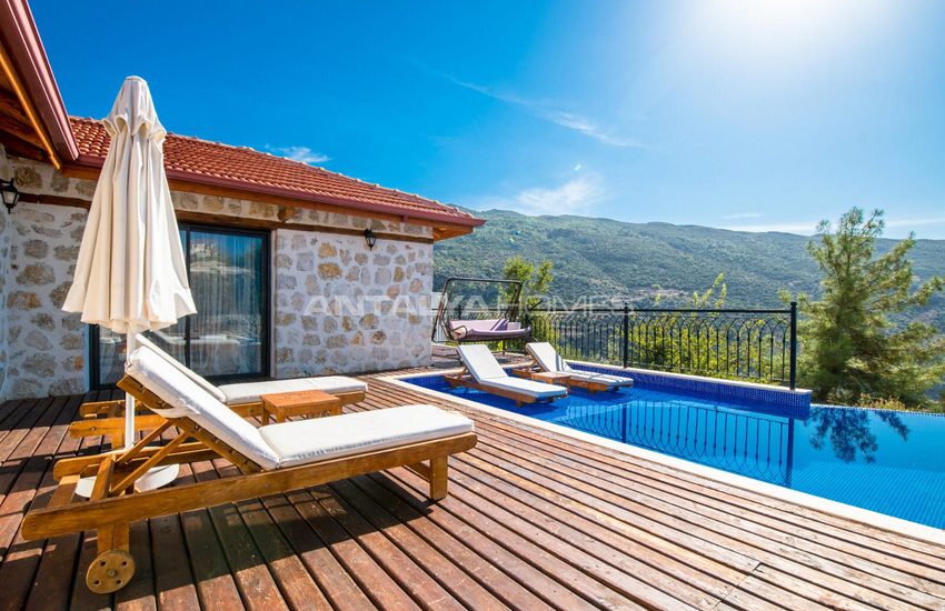 Mountain House with a Swimming Pool in Kas, Islamlar Village 5