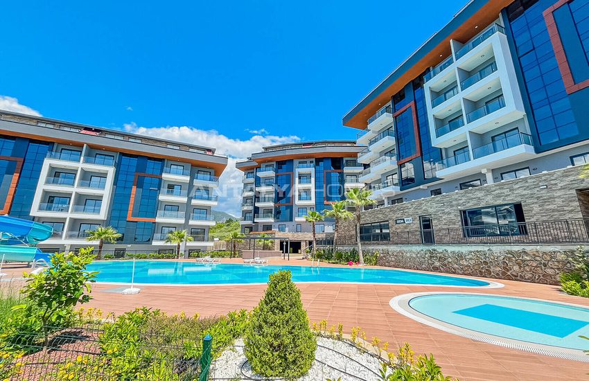 Appartementen In Een Beveiligd Complex Met Zwembaden In Kestel Alanya 6