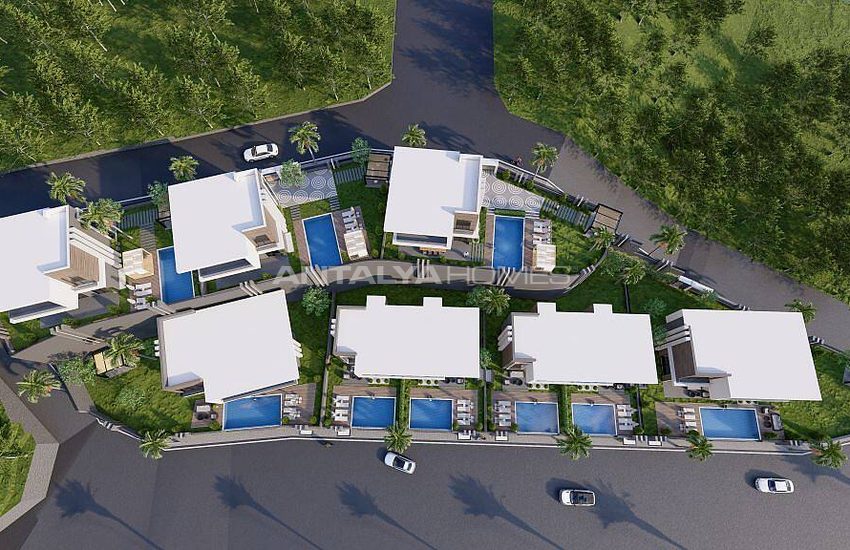 Alanya Merkezde Harika Deniz Manzaralı Villalar 4