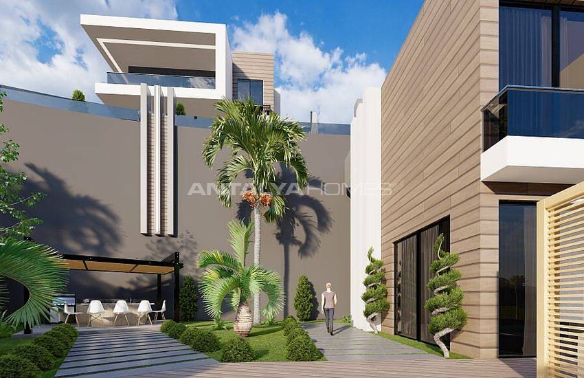 Alanya Merkezde Harika Deniz Manzaralı Villalar 7