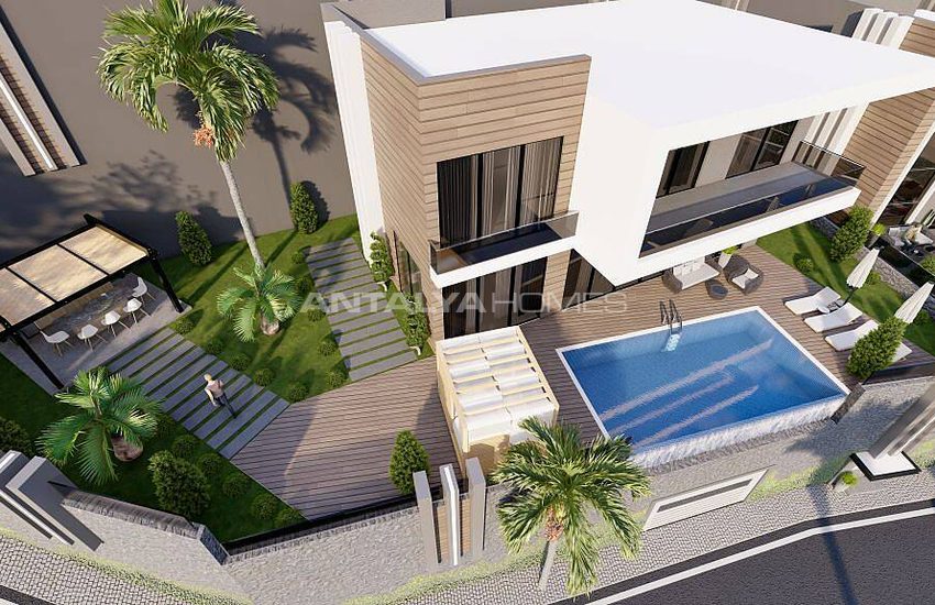 Alanya Merkezde Harika Deniz Manzaralı Villalar 8