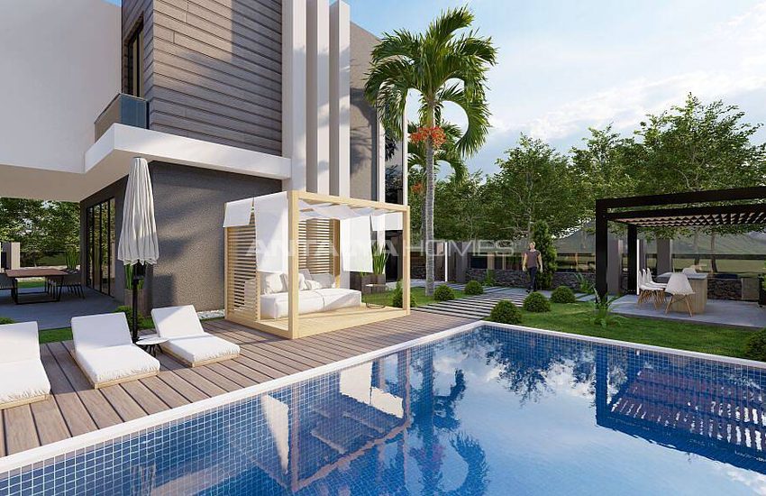Alanya Merkezde Harika Deniz Manzaralı Villalar 10