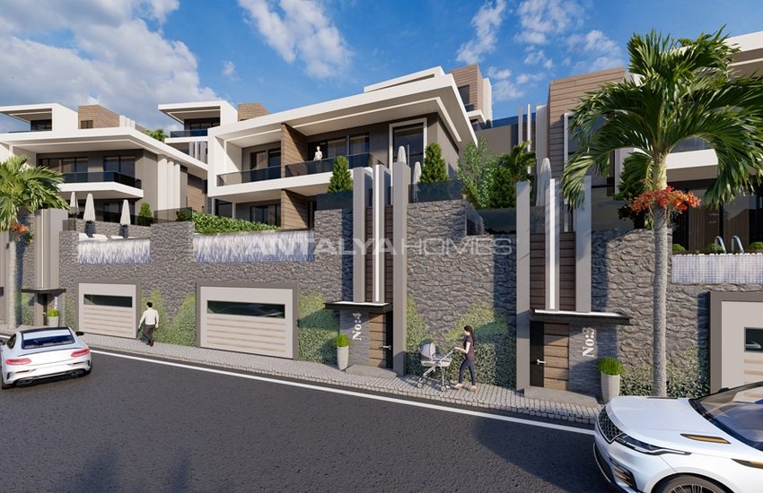 Alanya Merkezde Harika Deniz Manzaralı Villalar 14