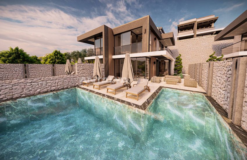 Huizen Met 2 Slaapkamers En Uitzicht Op Zee In Antalya Kalkan 3