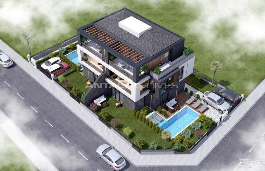 Villas Mitoyennes Avec Piscine Privée À Antalya Dosemealti 1