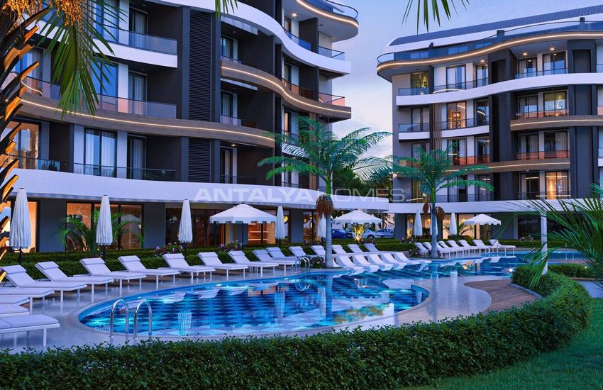 Alanya'da Sosyal Aktiviteli Havuzlu Sitede Satılık Daireler 9
