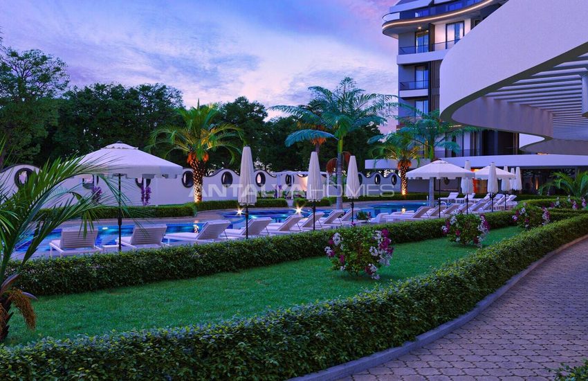 Alanya'da Sosyal Aktiviteli Havuzlu Sitede Satılık Daireler 11
