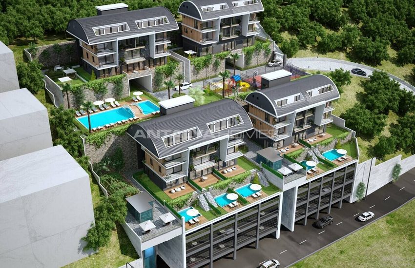 Ground Floor and Duplex Penthouse Apartments in Alanya Bektas