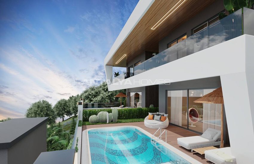 Villas Vue Mer À Vendre Avec Piscine Privée À Alanya Tepe 8