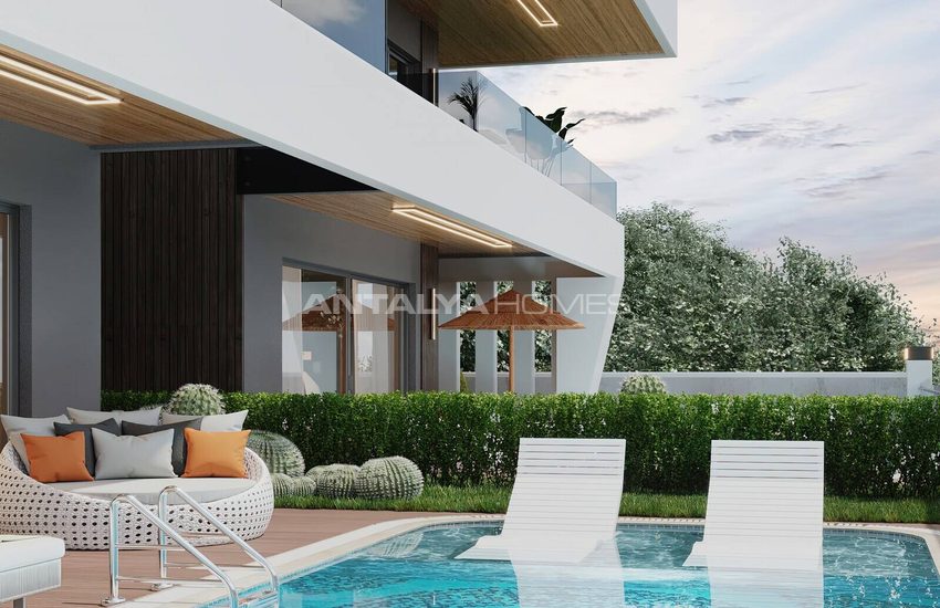 Villas Vue Mer À Vendre Avec Piscine Privée À Alanya Tepe 11