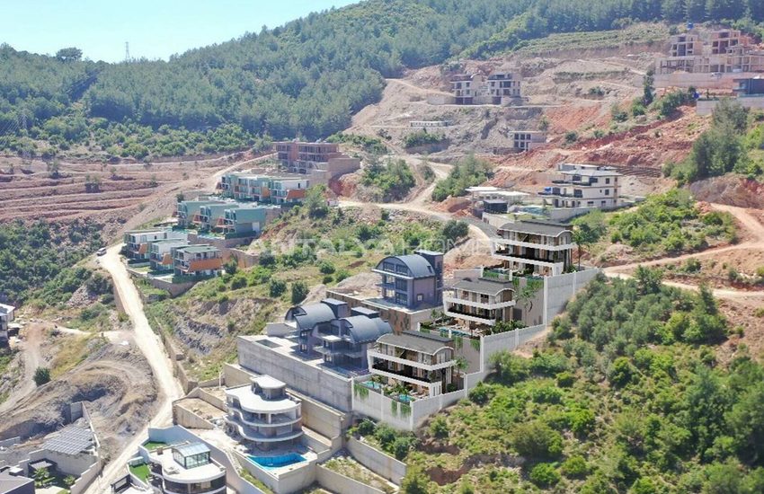 Villas Vue Mer À Vendre Avec Piscine Privée À Alanya Tepe 5