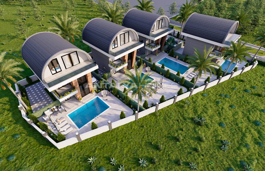 Alanya Payallar'da Denize 350 M Mesafede Şık Müstakil Villalar 1