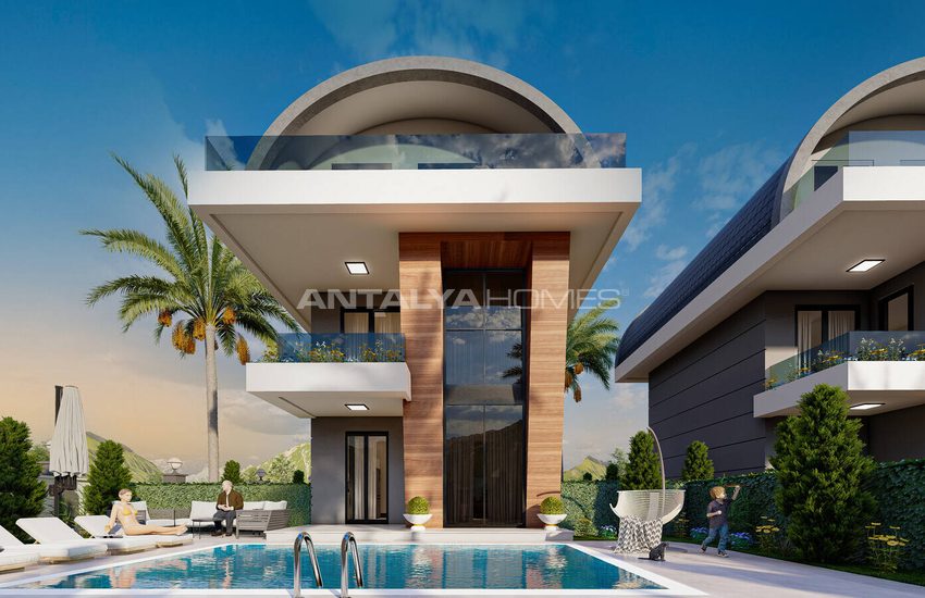 Alanya Payallar'da Denize 350 M Mesafede Şık Müstakil Villalar 6
