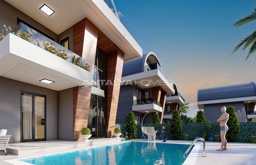 Alanya Payallar'da Denize 350 M Mesafede Şık Müstakil Villalar 7