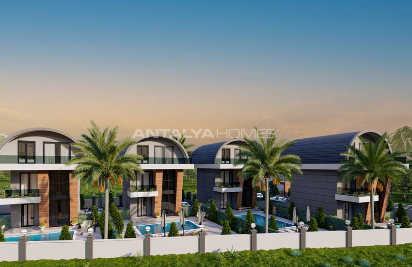 Alanya Payallar'da Denize 350 M Mesafede Şık Müstakil Villalar 4