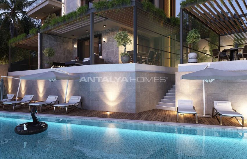 Alanya'da Deniz ve Şehir Manzaralı Dubleks Gayrimenkuller 12