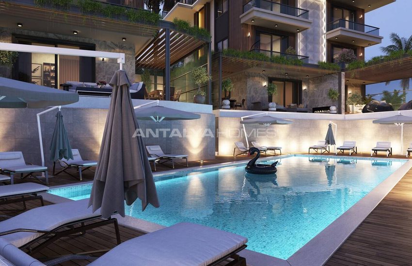Alanya'da Deniz ve Şehir Manzaralı Dubleks Gayrimenkuller 13