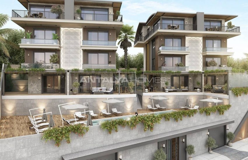 Alanya'da Deniz ve Şehir Manzaralı Dubleks Gayrimenkuller