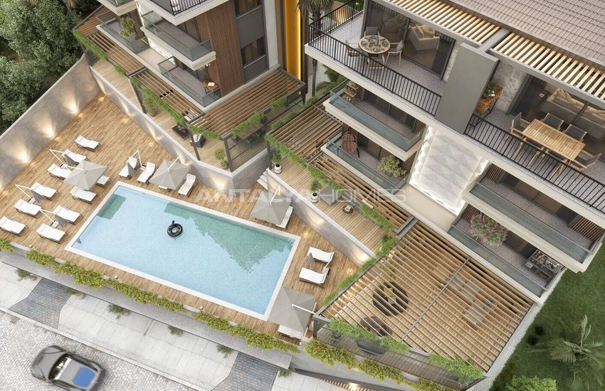 Alanya'da Deniz ve Şehir Manzaralı Dubleks Gayrimenkuller 4
