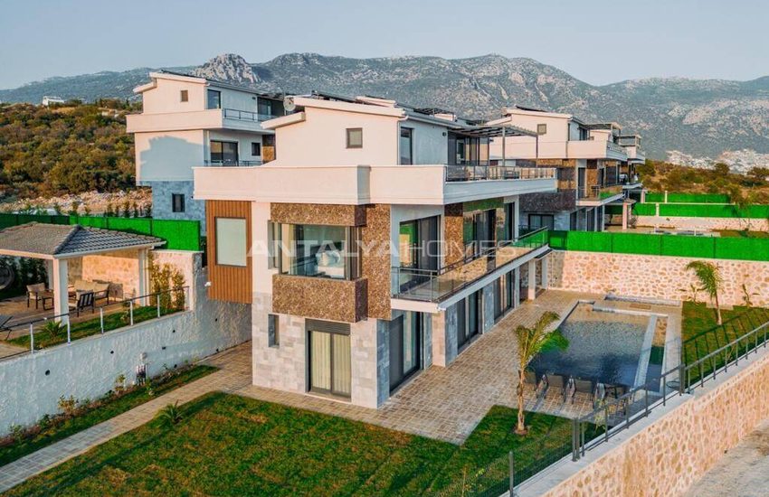 Huizen Met Uitzicht Op Zee En 4 Slaapkamers In Antalya Kalkan 7