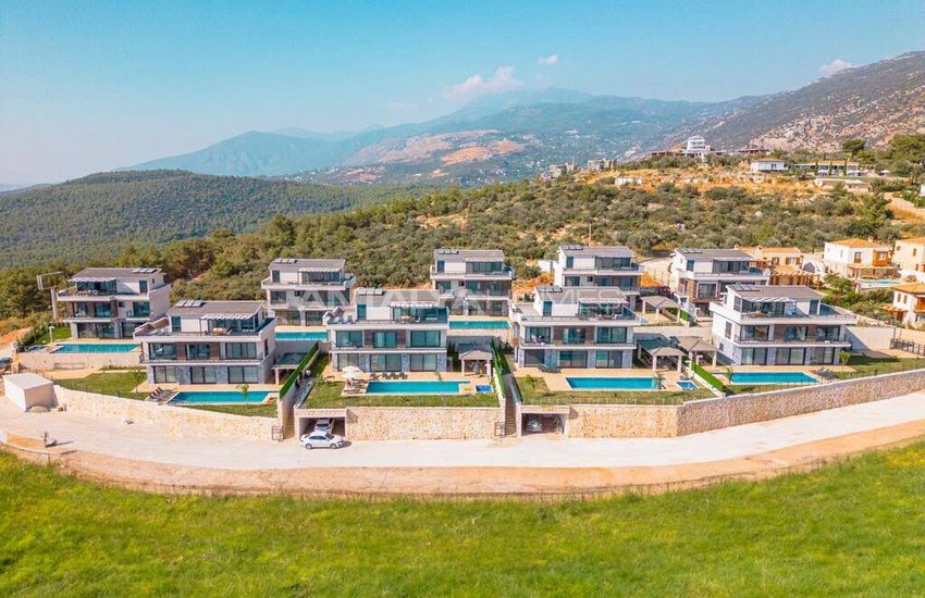 Huizen Met Uitzicht Op Zee En 4 Slaapkamers In Antalya Kalkan 8