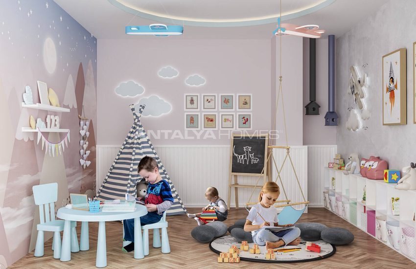 Alanya Mahmutlar'da Zengin Olanaklar Sunan Sitede Daireler 15