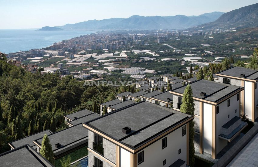Detached Houses with City Views in Kargıcak Alanya 1