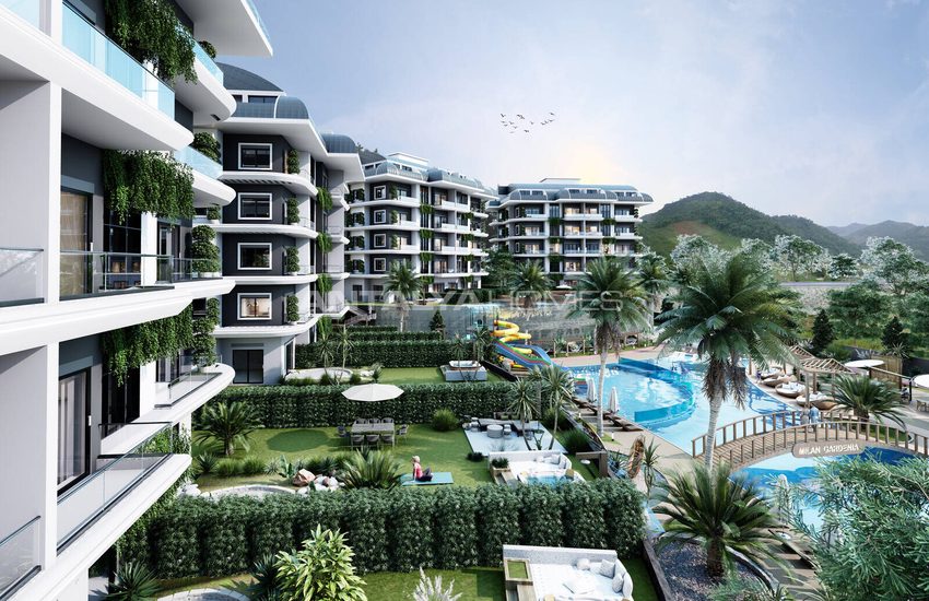 Alanya Kargıcak'ta Otel Konseptli Projede Dağ Manzaralı Daireler 8