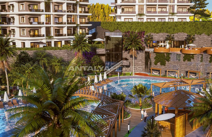 Alanya Kargıcak'ta Otel Konseptli Projede Dağ Manzaralı Daireler 7