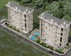 Properties in a Complex with Pool in Alanya Mahmutlar 1