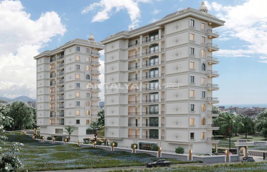 Properties in a Complex with Pool in Alanya Mahmutlar 12