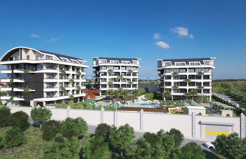 Alanya Oba'da Denize Yakın Sitede Doğa Manzaralı Şık Daireler 5