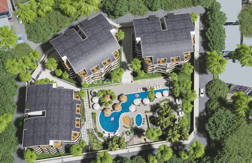 Alanya Oba'da Denize Yakın Sitede Doğa Manzaralı Şık Daireler 2