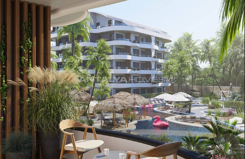 Alanya Oba'da Denize Yakın Sitede Doğa Manzaralı Şık Daireler 9