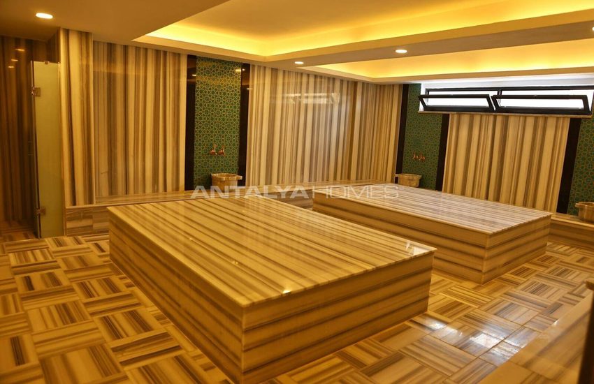 Alanya Avsallar'da Havuzlu Sitede Deniz Manzaralı Eşyalı Daire 20