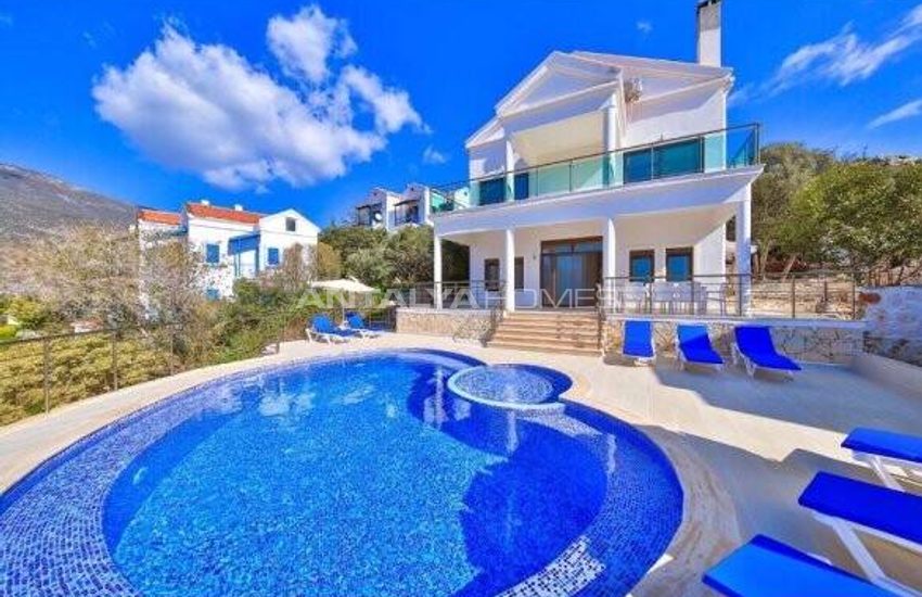 Elegant Villa with Pool and Sea View in Kas Antalya