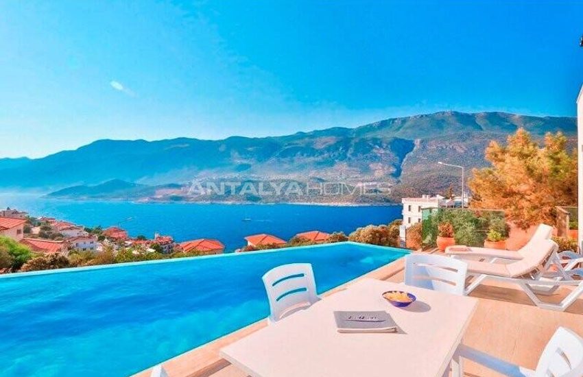 Furnished 2-bedroom Houses with Sea View in Kaş Antalya