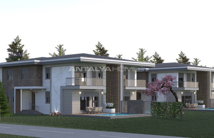 4-bedroom Houses with Pool and Garden in Dosemealti