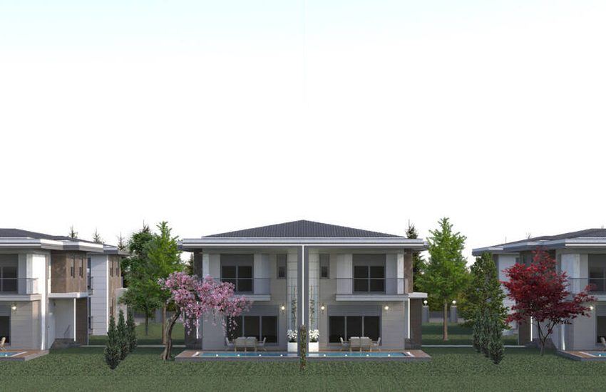 4-bedroom Houses with Pool and Garden in Dosemealti 2