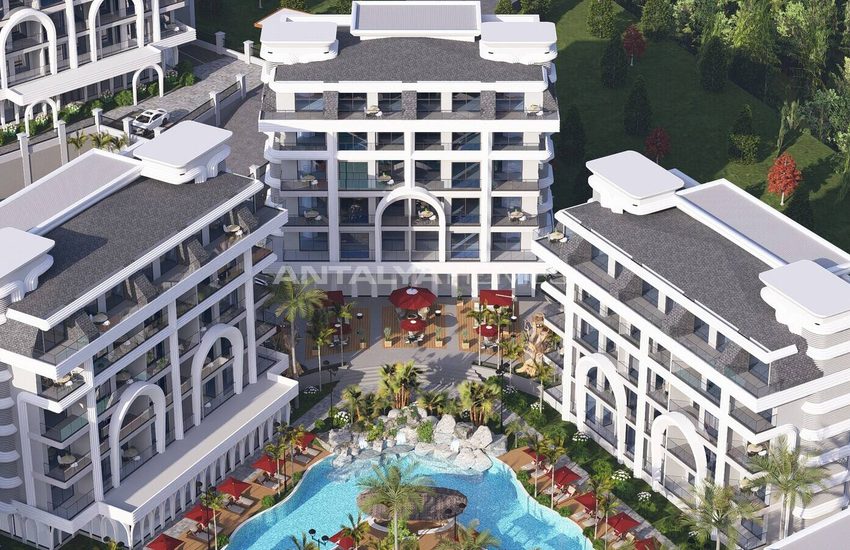 Lägenheter Med Sociala Bekvämligheter Nära Stranden I Alanya 3