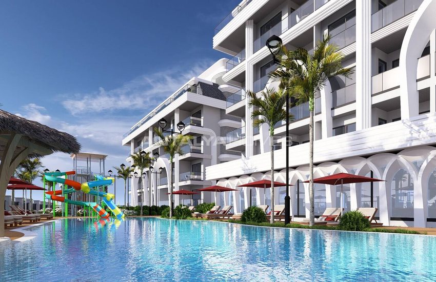 Lägenheter Med Sociala Bekvämligheter Nära Stranden I Alanya