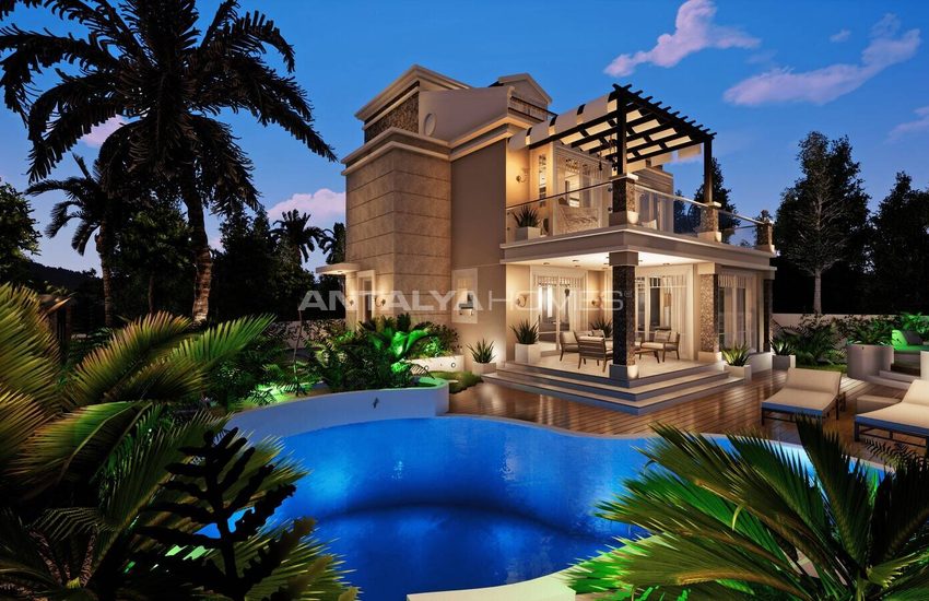 Detached 4+1 Houses with Private Pools in Fethiye Oludeniz 5