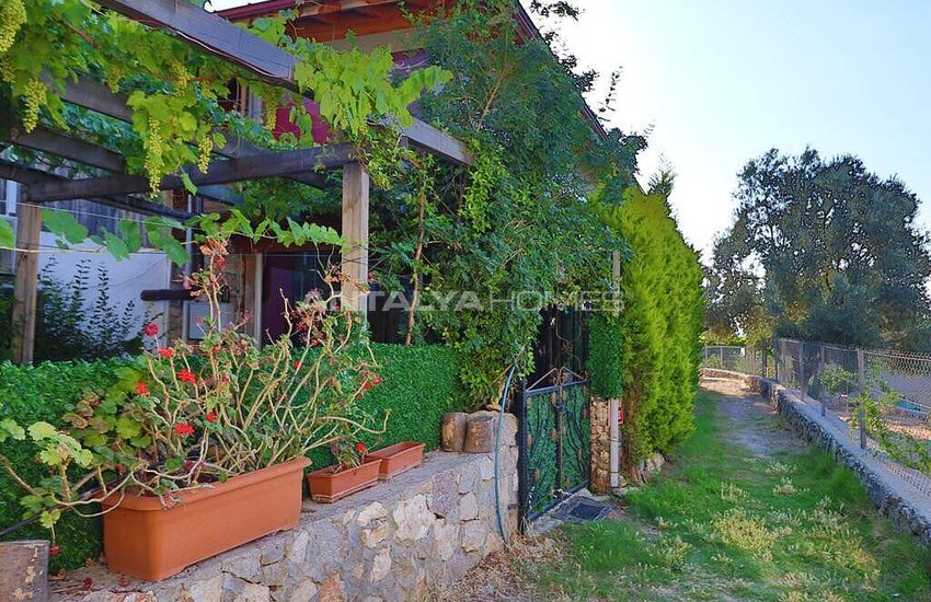 Stone and Wooden Villa with Clear Sea View in Fethiye Faralya 6