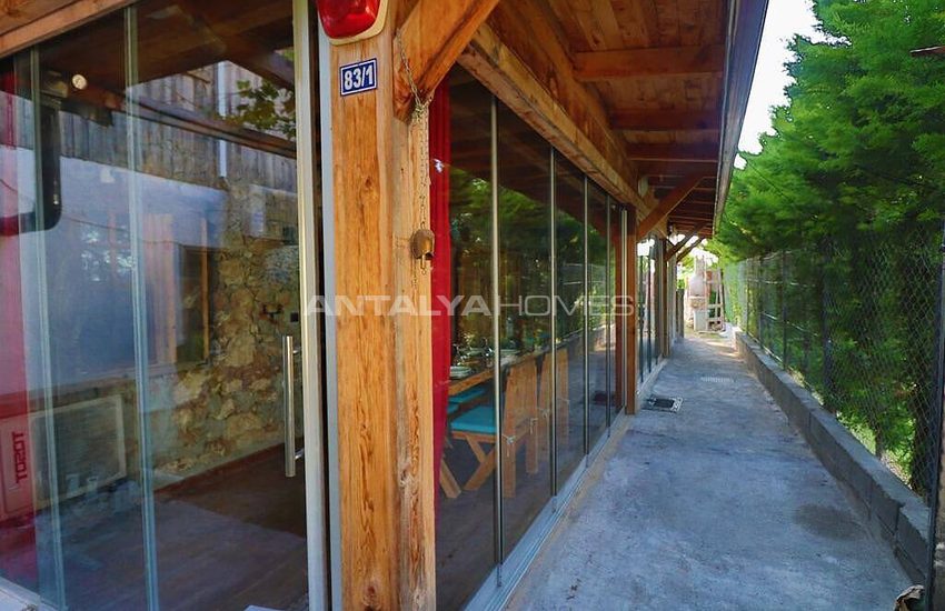 Stone and Wooden Villa with Clear Sea View in Fethiye Faralya 7
