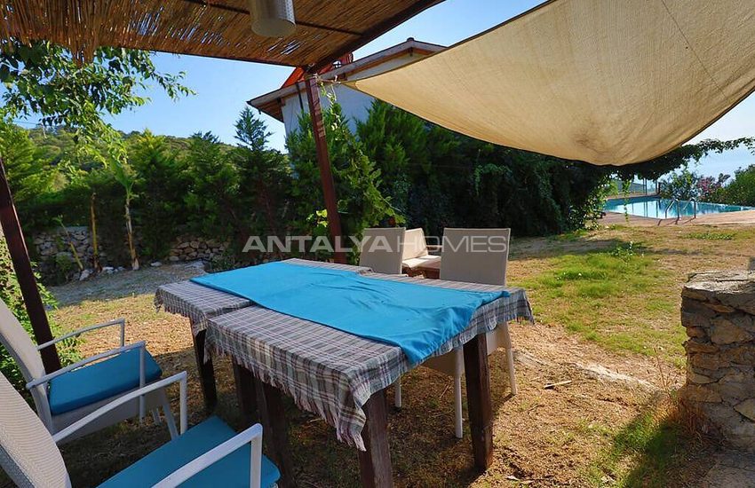 Stone and Wooden Villa with Clear Sea View in Fethiye Faralya 8