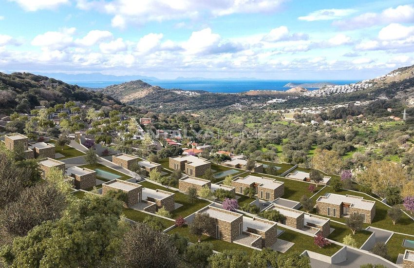 Poolhouses Met Zee- En Valleizicht In Bodrum, Turkije 1